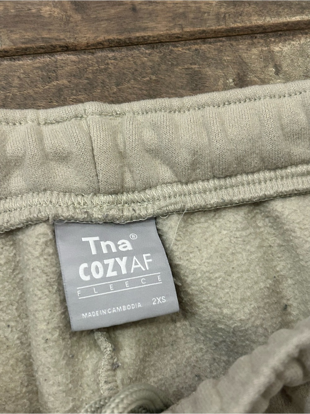 TNA Cream Fleece Joggers - Picture 3 of 4